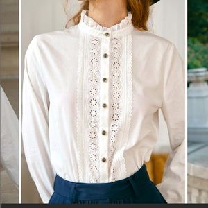 NWT Simple Retro Mandarin Blouse